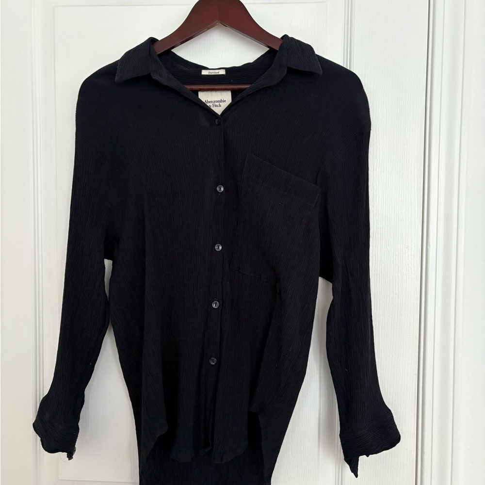 Abercrombie Black Button-Down Shirt